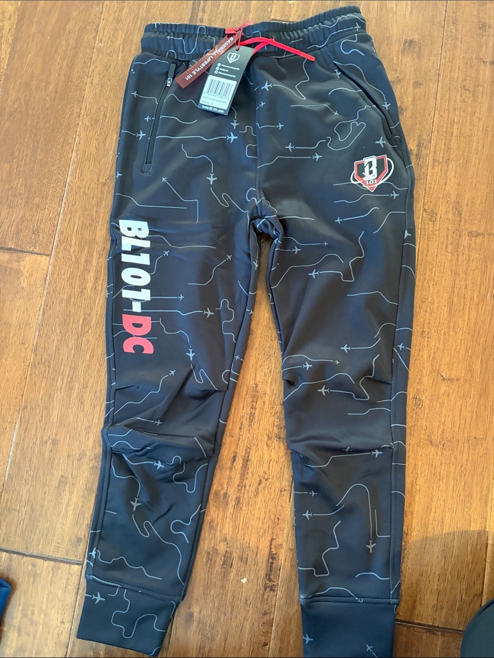 Baseball Lifestyles 101 black joggers boys medium